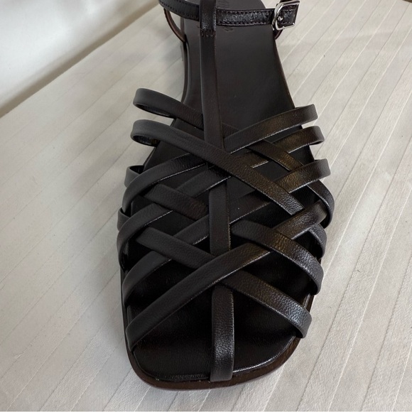 New! Madewell ‘Milano Fisherman Sandal’ Dark Brown Leather Women’s Size 10 - Picture 10 of 13
